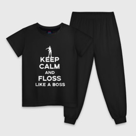 Детская пижама хлопок с принтом Keep Calm в Петрозаводске, 100% хлопок |  брюки и футболка прямого кроя, без карманов, на брюках мягкая резинка на поясе и по низу штанин
 | 