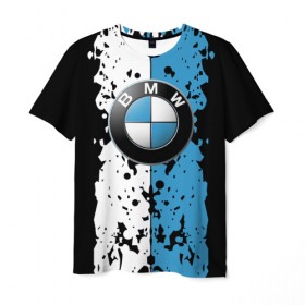 Мужская футболка 3D с принтом BMW sign в Петрозаводске, 100% полиэфир | прямой крой, круглый вырез горловины, длина до линии бедер | auto | bmw | logo | автомобиль | бмв | логотип | машина | эмблема