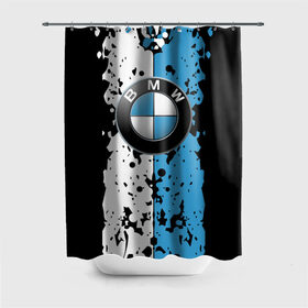 Штора 3D для ванной с принтом BMW sign в Петрозаводске, 100% полиэстер | плотность материала — 100 г/м2. Стандартный размер — 146 см х 180 см. По верхнему краю — пластиковые люверсы для креплений. В комплекте 10 пластиковых колец | auto | bmw | logo | автомобиль | бмв | логотип | машина | эмблема