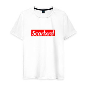 Мужская футболка хлопок с принтом Scarlxrd (9) в Петрозаводске, 100% хлопок | прямой крой, круглый вырез горловины, длина до линии бедер, слегка спущенное плечо. | Тематика изображения на принте: 