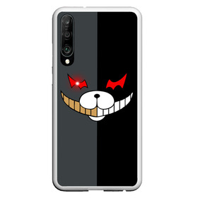 Чехол для Honor P30 с принтом KUROKUMA x MONOKUMA в Петрозаводске, Силикон | Область печати: задняя сторона чехла, без боковых панелей | anime | bear | black  white | danganronpa | kurokuma | monodam | monokuma | monomi | monotaro | pink | rabbit | school | shirokuma | аниме | главарь | мoноми | монокума | черно белый | школа