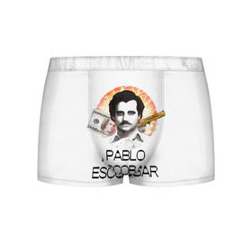 Мужские трусы 3D с принтом Pablo Escobar в Петрозаводске, 50% хлопок, 50% полиэстер | классическая посадка, на поясе мягкая тканевая резинка | Тематика изображения на принте: escobar | loving pablo | эскобар