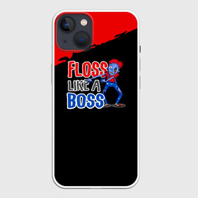 Чехол для iPhone 13 с принтом Floss like a boss в Петрозаводске,  |  | dance | floss | flossing | like a boss | бос | движение | деб | дэб | кулаки | любит | размахивает | руками | руки | танец | танцевальное | флос | флосинг | флосс | флоссинг