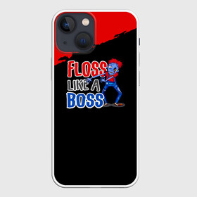 Чехол для iPhone 13 mini с принтом Floss like a boss в Петрозаводске,  |  | dance | floss | flossing | like a boss | бос | движение | деб | дэб | кулаки | любит | размахивает | руками | руки | танец | танцевальное | флос | флосинг | флосс | флоссинг