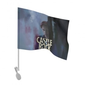 Флаг для автомобиля с принтом Castle Rock - shawshank prisoner в Петрозаводске, 100% полиэстер | Размер: 30*21 см | castle rock | hulu | билл скарсгард | дж.дж. абрамс | касл рок | кубик в кубе | стивен кинг | шоушенк