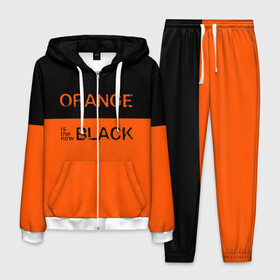 Мужской костюм 3D с принтом Orange Is the New Black в Петрозаводске, 100% полиэстер | Манжеты и пояс оформлены тканевой резинкой, двухслойный капюшон со шнурком для регулировки, карманы спереди | orange is the new black | оранжевый  хит сезона