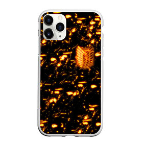 Чехол для iPhone 11 Pro Max матовый с принтом Огненное золото Титанов в Петрозаводске, Силикон |  | attack | titan | аккерман | арлерт | армин | атака | гуманоид | йегер | манга | микаса | монстры | мутант | титанов | эрен