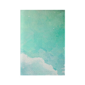 Обложка для паспорта матовая кожа с принтом Облако в Петрозаводске, натуральная матовая кожа | размер 19,3 х 13,7 см; прозрачные пластиковые крепления | Тематика изображения на принте: абстракт | вектор | звезды | зеленый | красиво | небо | облако | синий | узор