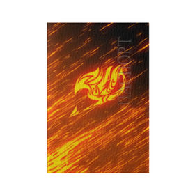 Обложка для паспорта матовая кожа с принтом FAIRY TAILS NATSU DRAGNEEL в Петрозаводске, натуральная матовая кожа | размер 19,3 х 13,7 см; прозрачные пластиковые крепления | fairy tail | фейри теил | хвост феи
