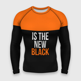 Мужской рашгард 3D с принтом ORANGE IS THE NEW BLACK в Петрозаводске,  |  | orange is the new black