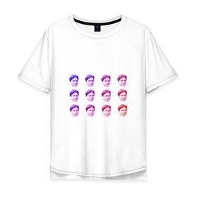 Мужская футболка хлопок Oversize с принтом Kappa Twitch в Петрозаводске, 100% хлопок | свободный крой, круглый ворот, “спинка” длиннее передней части | kappa | memes | twitch.tv | каппа | красный | мемы | синий