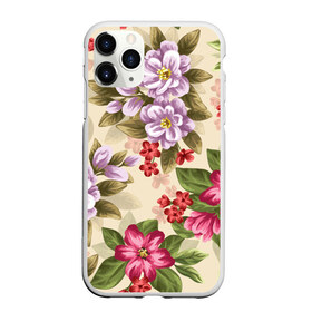 Чехол для iPhone 11 Pro матовый с принтом Цветы в Петрозаводске, Силикон |  | букет | георгин | гладиолус | нежный | пастель | роза | ромашка