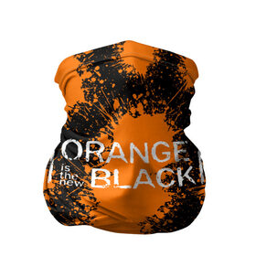 Бандана-труба 3D с принтом ORANGE IS THE NEW BLACK в Петрозаводске, 100% полиэстер, ткань с особыми свойствами — Activecool | плотность 150‒180 г/м2; хорошо тянется, но сохраняет форму | Тематика изображения на принте: orange is the new black