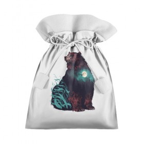 Подарочный 3D мешок с принтом Дух природы в Петрозаводске, 100% полиэстер | Размер: 29*39 см | bear | pooh | win dooh | winnie | винни | дикий | зверь | медведь | пух | символ
