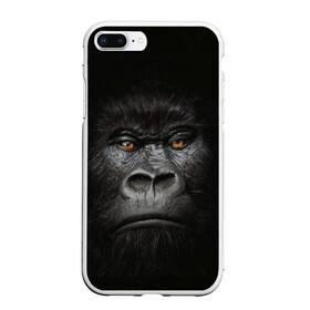 Чехол для iPhone 7Plus/8 Plus матовый с принтом Горилла 3D в Петрозаводске, Силикон | Область печати: задняя сторона чехла, без боковых панелей | Тематика изображения на принте: горилла | животные | обезьянка