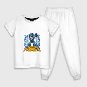 Детская пижама хлопок с принтом Megaman в Петрозаводске, 100% хлопок |  брюки и футболка прямого кроя, без карманов, на брюках мягкая резинка на поясе и по низу штанин
 | 