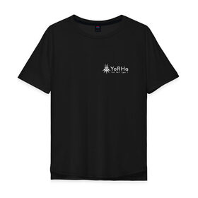Мужская футболка хлопок Oversize с принтом Yorha Unit 9 Type S shirt в Петрозаводске, 100% хлопок | свободный крой, круглый ворот, “спинка” длиннее передней части | nier_automata