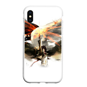 Чехол для iPhone XS Max матовый с принтом Attack on titan art в Петрозаводске, Силикон | Область печати: задняя сторона чехла, без боковых панелей | attack | titan | аккерман | арлерт | армин | атака | гуманоид | йегер | манга | микаса | монстры | мутант | титанов | эрен