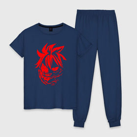 Женская пижама хлопок с принтом Son of Flame Dragon в Петрозаводске, 100% хлопок | брюки и футболка прямого кроя, без карманов, на брюках мягкая резинка на поясе и по низу штанин | Тематика изображения на принте: 