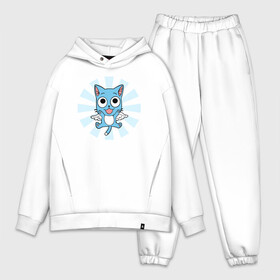 Мужской костюм хлопок OVERSIZE с принтом Хэппи кэт в Петрозаводске,  |  | cat | fairy tail | китай | кот | нацу | хвост феи