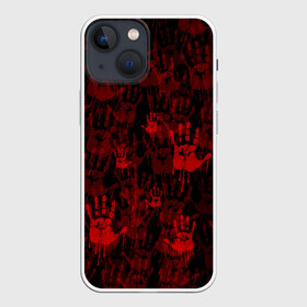 Чехол для iPhone 13 mini с принтом КРОВАВЫЕ РУКИ   КРОВЬ   BLOOD HANDS в Петрозаводске,  |  | blood | blood mask | hand | mask | pattern | брызги | кровавая маска | кровавые руки | кровь | маска | паттерн | потеки | руки
