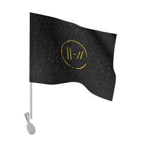 Флаг для автомобиля с принтом TOP BLACK SPACE в Петрозаводске, 100% полиэстер | Размер: 30*21 см | 21 pilots | 21p | music | rock | top | trench | twenty one pilots | группа | музыка | рок