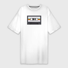 Платье-футболка хлопок с принтом Компакт кассета в Петрозаводске,  |  | 90 е | арт | аудиокассета | дизайн | компакт кассета | магнитола | музыка | ретро