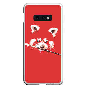 Чехол для Samsung S10E с принтом Красная панда в Петрозаводске, Силикон | Область печати: задняя сторона чехла, без боковых панелей | енот | кисть | лиса | малая панда | художник