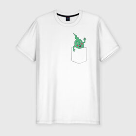 Мужская футболка премиум с принтом Green в Петрозаводске, 92% хлопок, 8% лайкра | приталенный силуэт, круглый вырез ворота, длина до линии бедра, короткий рукав | Тематика изображения на принте: anime | mob psycho 100 | shigeo kageyama | аниме | моб психо 100