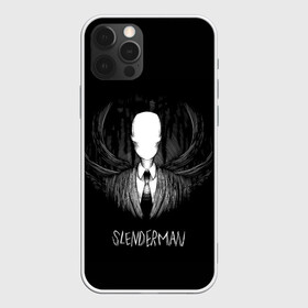 Чехол для iPhone 12 Pro с принтом SLENDER MAN в Петрозаводске, силикон | область печати: задняя сторона чехла, без боковых панелей | Тематика изображения на принте: horror | slender | slender the arrival | slenderman | монстры | ночь | фантастика