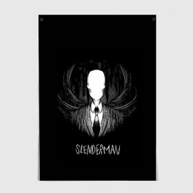 Постер с принтом SLENDER MAN в Петрозаводске, 100% бумага
 | бумага, плотность 150 мг. Матовая, но за счет высокого коэффициента гладкости имеет небольшой блеск и дает на свету блики, но в отличии от глянцевой бумаги не покрыта лаком | horror | slender | slender the arrival | slenderman | монстры | ночь | фантастика