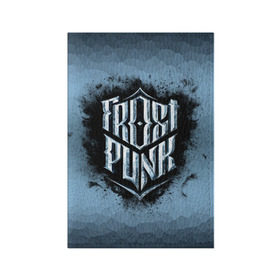 Обложка для паспорта матовая кожа с принтом Frostpunk Logo в Петрозаводске, натуральная матовая кожа | размер 19,3 х 13,7 см; прозрачные пластиковые крепления | Тематика изображения на принте: frost punk | frostpunk | фрост панк | фростпанк