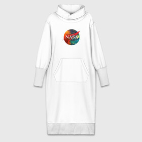 Платье удлиненное хлопок с принтом Nasa Space в Петрозаводске,  |  | америка | астронавт | звезды | космонавт | космос | логотип | наса | сша