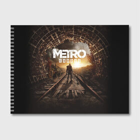 Альбом для рисования с принтом METRO EXODUS в Петрозаводске, 100% бумага
 | матовая бумага, плотность 200 мг. | exodus | horror | metro exodus | survival | игры | исход | метро | метро 2035