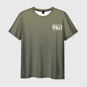 Мужская футболка 3D с принтом #Нашкосмос 1961 в Петрозаводске, 100% полиэфир | прямой крой, круглый вырез горловины, длина до линии бедер | армия | гагарин | градиент | защитная | зеленая | космос | ссср | хаки