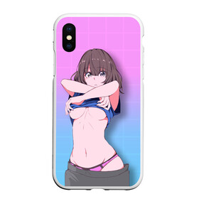 Чехол для iPhone XS Max матовый с принтом anime girl в Петрозаводске, Силикон | Область печати: задняя сторона чехла, без боковых панелей | anime | girl | аниме | девочка