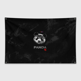 Флаг-баннер с принтом Cygo - panda E в Петрозаводске, 100% полиэстер | размер 67 х 109 см, плотность ткани — 95 г/м2; по краям флага есть четыре люверса для крепления | cygo | panda e | rap | бандана | гепард | голова | леонид вакальчук | медведь | мы бежим с тобой как будто от гепарда | надпись | панда е | реп | репер | рэп | рэпер | сайго | суго | цуго
