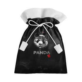 Подарочный 3D мешок с принтом Cygo - panda E в Петрозаводске, 100% полиэстер | Размер: 29*39 см | Тематика изображения на принте: cygo | panda e | rap | бандана | гепард | голова | леонид вакальчук | медведь | мы бежим с тобой как будто от гепарда | надпись | панда е | реп | репер | рэп | рэпер | сайго | суго | цуго