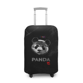 Чехол для чемодана 3D с принтом Cygo - panda E в Петрозаводске, 86% полиэфир, 14% спандекс | двустороннее нанесение принта, прорези для ручек и колес | cygo | panda e | rap | бандана | гепард | голова | леонид вакальчук | медведь | мы бежим с тобой как будто от гепарда | надпись | панда е | реп | репер | рэп | рэпер | сайго | суго | цуго