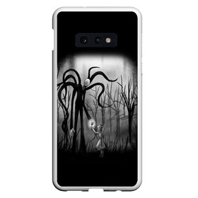 Чехол для Samsung S10E с принтом Slenderman в Петрозаводске, Силикон | Область печати: задняя сторона чехла, без боковых панелей | Тематика изображения на принте: slenderman