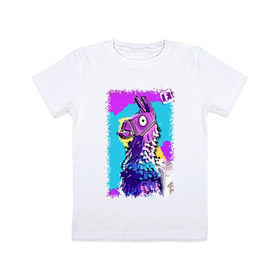 Детская футболка хлопок с принтом Fortnite в Петрозаводске, 100% хлопок | круглый вырез горловины, полуприлегающий силуэт, длина до линии бедер | fortnite | королевская битва