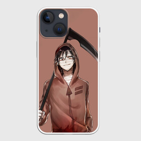 Чехол для iPhone 13 mini с принтом Зак с косой в Петрозаводске,  |  | angels of death | anime | satsuriku no tenshi | ангел кровопролития | аниме