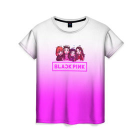 Женская футболка 3D с принтом BLACKPINK в Петрозаводске, 100% полиэфир ( синтетическое хлопкоподобное полотно) | прямой крой, круглый вырез горловины, длина до линии бедер | blackpink | k pop | блэк пинк | дженни | джису | лис | розэ