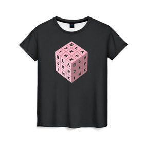 Женская футболка 3D с принтом BLACKPINK в Петрозаводске, 100% полиэфир ( синтетическое хлопкоподобное полотно) | прямой крой, круглый вырез горловины, длина до линии бедер | black pink | blackpink | square two | square up | дженни ким | лалиса манобан