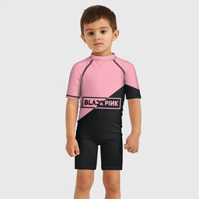 Детский купальный костюм 3D с принтом Black Pink в Петрозаводске, Полиэстер 85%, Спандекс 15% | застежка на молнии на спине | black pink | blackpink | square two | square up | дженни ким | лалиса манобан