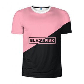 Мужская футболка 3D спортивная с принтом Black Pink в Петрозаводске, 100% полиэстер с улучшенными характеристиками | приталенный силуэт, круглая горловина, широкие плечи, сужается к линии бедра | black pink | blackpink | square two | square up | дженни ким | лалиса манобан