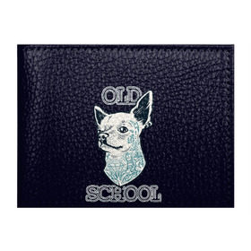 Обложка для студенческого билета с принтом Old school Chihuahua в Петрозаводске, натуральная кожа | Размер: 11*8 см; Печать на всей внешней стороне | chihuahua | dog | old school | tattoo | олдскул | собака | тату | чихуахуа
