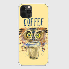 Чехол для iPhone 12 Pro Max с принтом Сова и кофе в Петрозаводске, Силикон |  | coffee | food | love | owl | кофе | сова
