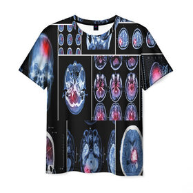Мужская футболка 3D с принтом неврология в Петрозаводске, 100% полиэфир | прямой крой, круглый вырез горловины, длина до линии бедер | 