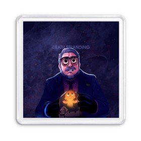 Магнит 55*55 с принтом Guillermo del Toro в Петрозаводске, Пластик | Размер: 65*65 мм; Размер печати: 55*55 мм | 